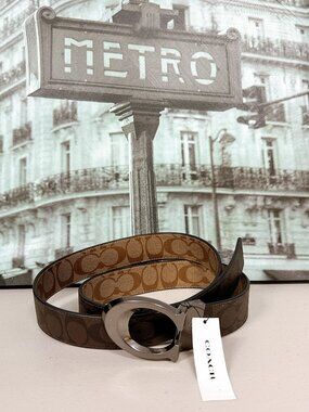 Coach CA003 3D Iconic Buckle Cut-to-Fit Reversible Belt 38mm